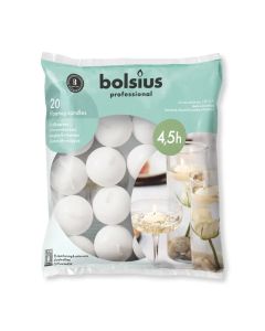 Bolsius professional horeca wit drijfkaarsjes (4,5 uur) verpakt per 320 stuks