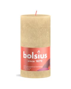 4 stuks Bolsius beige rustiek stompkaarsen 130/68 (60 uur) oat beige