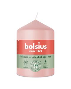 6 stuks Bolsius roze stompkaarsen 80/58 (17 uur) misty pink