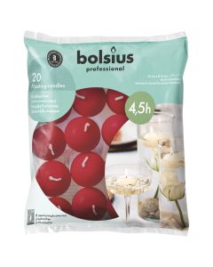 Bolsius professional horeca rood drijfkaarsjes (4,5 uur) verpakt per 320 stuks 