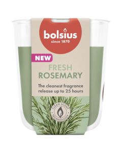 Bolsius geurglas fresh rosemary geurkaarsen 80/73 (25 uur) true scents verpakt per 6 stuks