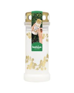 Bolsius graflicht nr. 6 met metalen deksel en hart motief