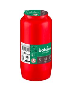 24 stuks Bolsius graflichten rood transparant herdenkingslicht nr. 5 141/67 (100 uur)