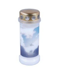 Bolsius witte graflicht met regen deksel nr. 6 173/67 (70 uur) hemel