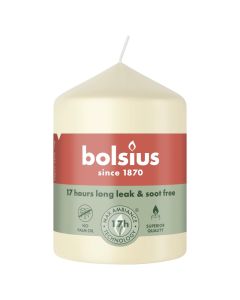 Bolsius ivoor stompkaarsen 80/58 (17 uur) soft pearl verpakt per 6 stuks 