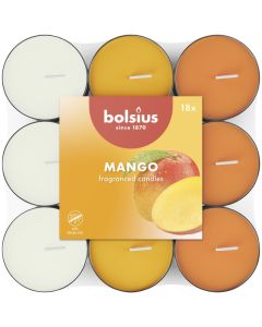 Bolsius mango geurtheelichtjes (3 uur) verpakt per 144 stuks