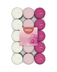 240 stuks Bolsius orchidee geurtheelichtjes (3 uur) - grootverpakking