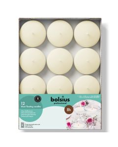 96 stuks Bolsius ivoor (8 uur) maxi drijfkaarsen