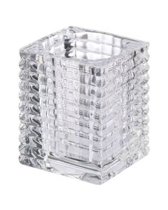 12 stuks ribbed glashouders voor theelicht en refillkaarsen