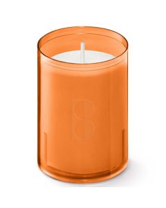Bolsius ReLight kaarsen in amber transparante houders 64/52