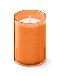 20 stuks Bolsius relight kaars in oranje kunststof kaarsenhouder, voordeel verpakking