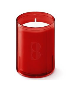 100 stuks Bolsius relight kaars in rood kunststof kaarsenhouder, voordeel verpakking
