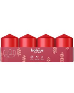 10 trays/sets met 4 stuks witte stompkaarsen 60/40 Bolsius