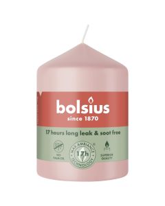 6 stuks Bolsius roze stompkaarsen 80/58 (17 uur) misty pink