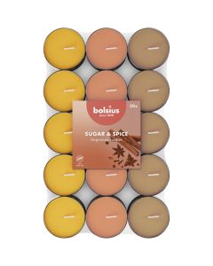 240 stuks Bolsius zoete suiker en kruiden geurtheelichtjes (3 uur) - grootverpakking