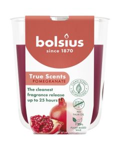 6 stuks Bolsius geurglas granaatappel geurkaarsen 80/73 mm (25 uur) - grootverpakking