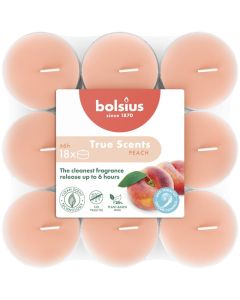 108 stuks Bolsius perzik geurtheelichtjes (6 uur) clear cups - grootverpakking