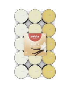240 stuks Bolsius vanille geurtheelichtjes (3 uur) - grootverpakking