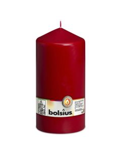 8 stuks wijnrood stompkaarsen 200/100 van Bolsius extra goedkoop in een voordeel verpakking