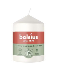 Bolsius witte stompkaarsen 80/58 (17 uur) cloudy white verpakt per 6 stuks 