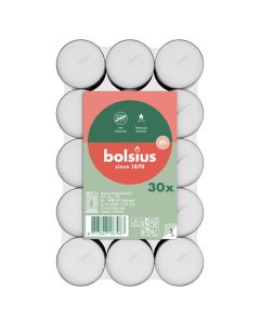 Bolsius 6 uur witte waxinelichtjes verpakt per 300 stuks