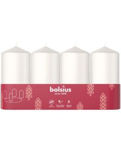 40 stuks Bolsius witte stompkaarsen 100/48 mm (20 uur) - grootverpakking