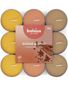 144 stuks Bolsius zoet en kruidig geurtheelichtjes (3 uur) - grootverpakking