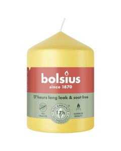 6 stuks Bolsius zonnen geel stompkaarsen 80/58 (17 uur) sunny yellow