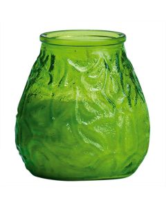12x lowboy lime groen, de sfeervolle buiten- en binnen kaarsen in sierlijk doorzichtig sfeerglas