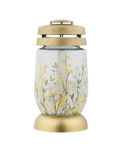 Bolsius lantaarn 3S forsythia glazen grafkaarsen met paraffinevullingen (36 uur)