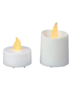 Totaal van 192 stuks witte led theelichtjes 38/38 en led kaarsjes 62/38