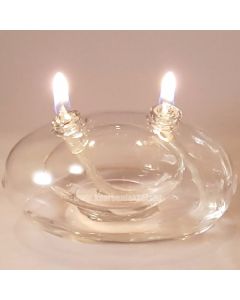 Mooi trendy olielampje met twee vlammetjes