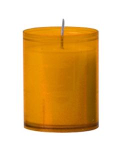 Amber refill relight kaarsjes in transparante houders van hoogwaardige kwaliteit
