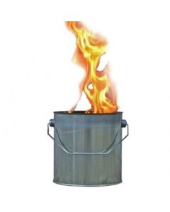 Grote vlam buitenkaars, vuurblik welke warmte gevend is en veel sfeervol licht geeft door de flinke vlam